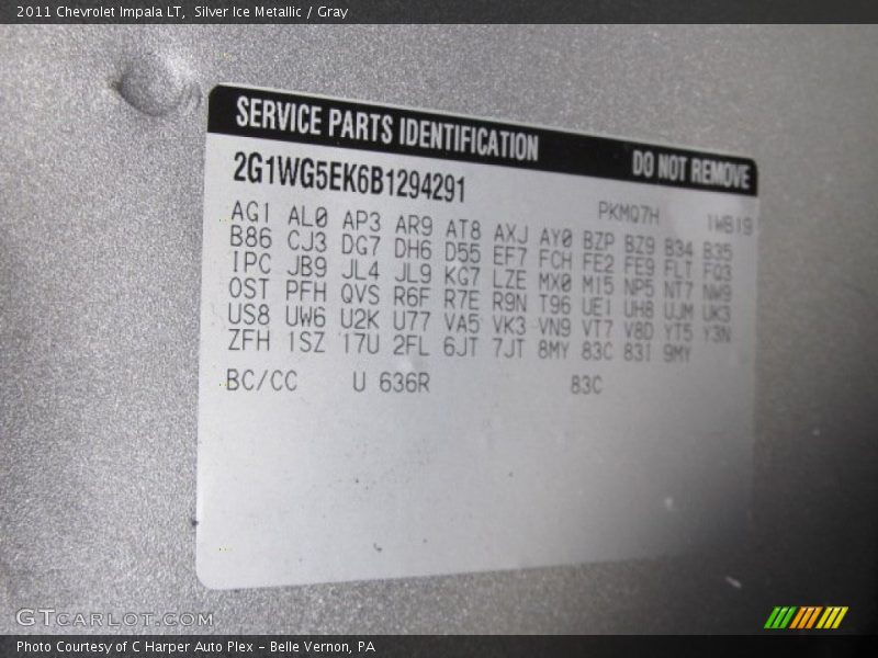 Silver Ice Metallic / Gray 2011 Chevrolet Impala LT