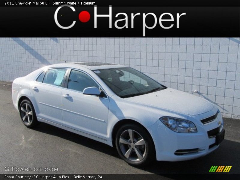 Summit White / Titanium 2011 Chevrolet Malibu LT