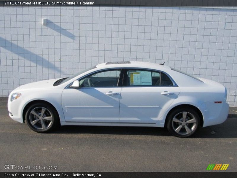 Summit White / Titanium 2011 Chevrolet Malibu LT