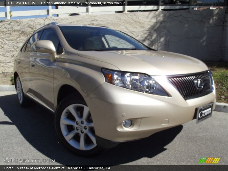Golden Almond Metallic / Parchment/Brown Walnut 2010 Lexus RX 350