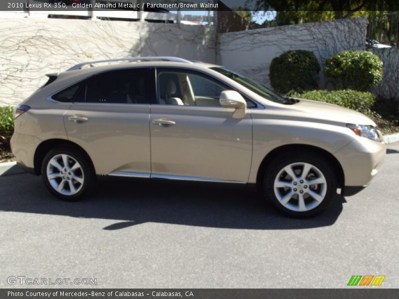 Golden Almond Metallic / Parchment/Brown Walnut 2010 Lexus RX 350