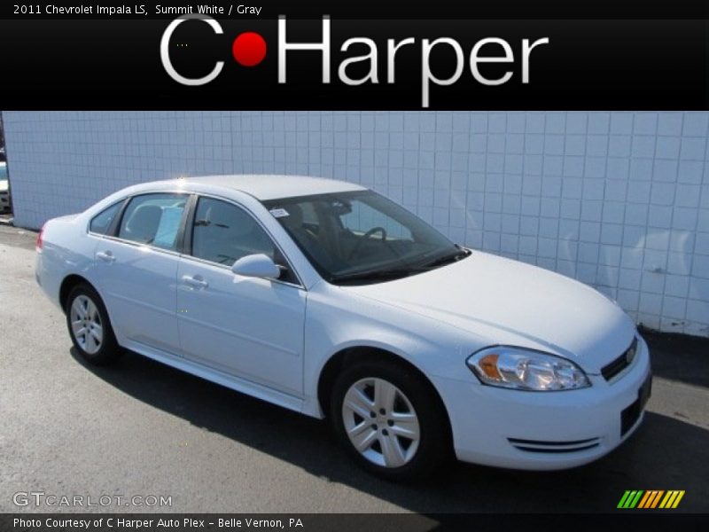 Summit White / Gray 2011 Chevrolet Impala LS