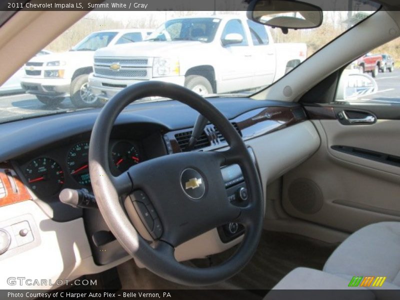 Summit White / Gray 2011 Chevrolet Impala LS