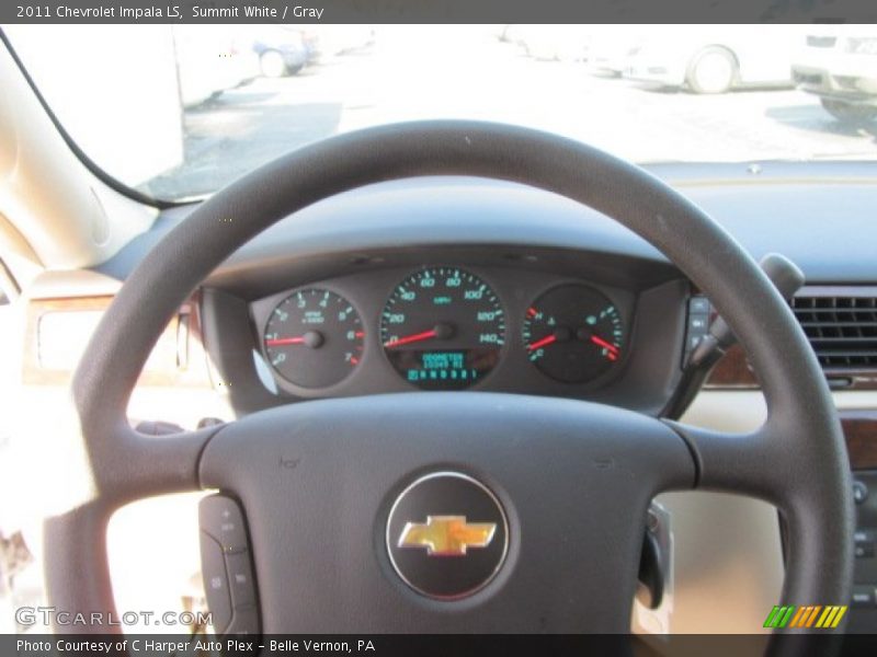 Summit White / Gray 2011 Chevrolet Impala LS