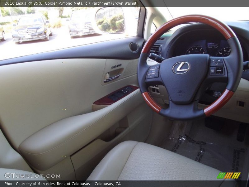 Golden Almond Metallic / Parchment/Brown Walnut 2010 Lexus RX 350