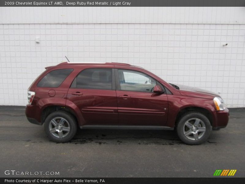 Deep Ruby Red Metallic / Light Gray 2009 Chevrolet Equinox LT AWD