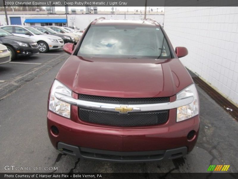 Deep Ruby Red Metallic / Light Gray 2009 Chevrolet Equinox LT AWD