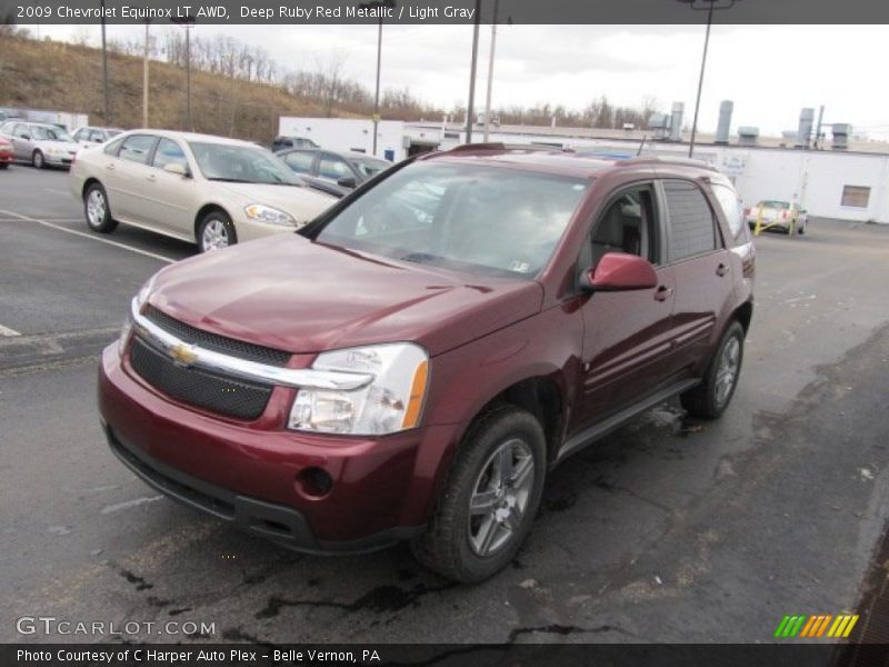 Deep Ruby Red Metallic / Light Gray 2009 Chevrolet Equinox LT AWD