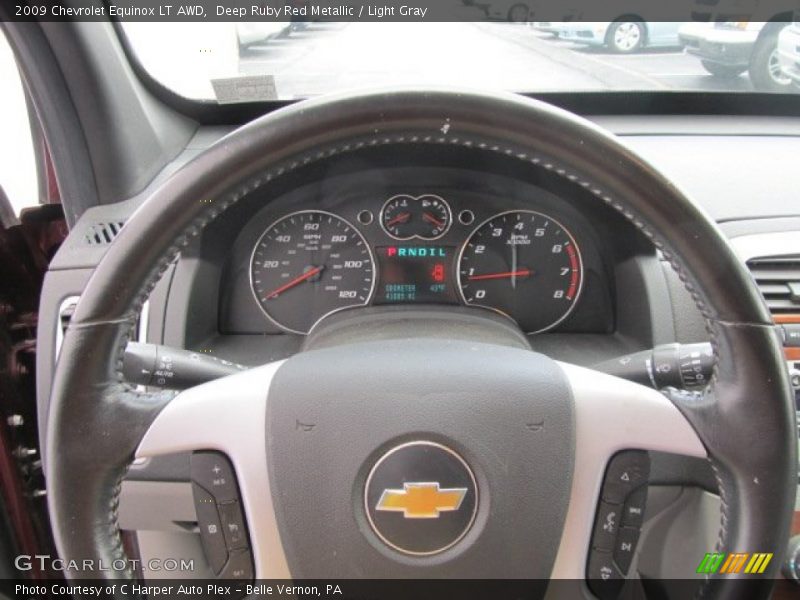 Deep Ruby Red Metallic / Light Gray 2009 Chevrolet Equinox LT AWD