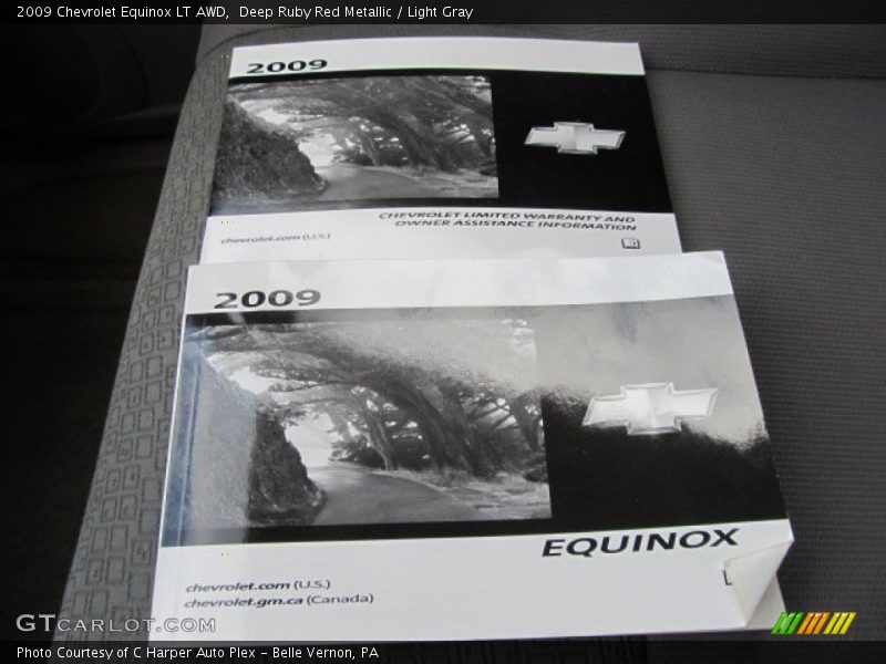 Deep Ruby Red Metallic / Light Gray 2009 Chevrolet Equinox LT AWD