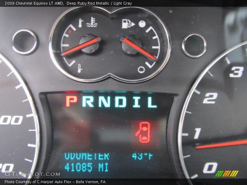 Deep Ruby Red Metallic / Light Gray 2009 Chevrolet Equinox LT AWD