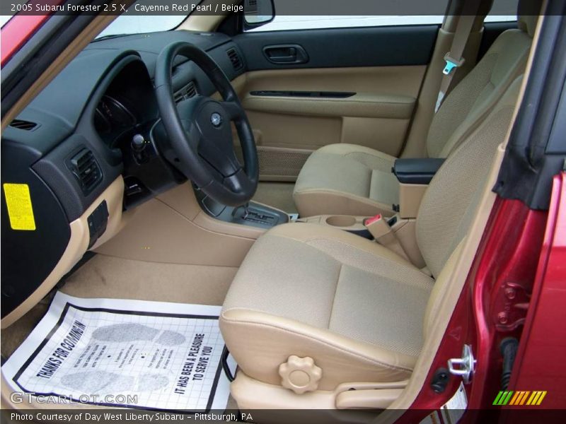 Cayenne Red Pearl / Beige 2005 Subaru Forester 2.5 X