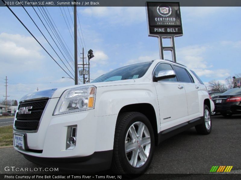 Summit White / Jet Black 2010 GMC Terrain SLE AWD