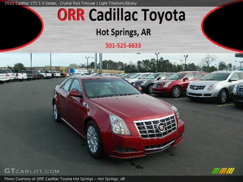 Crystal Red Tintcoat / Light Titanium/Ebony 2012 Cadillac CTS 3.0 Sedan