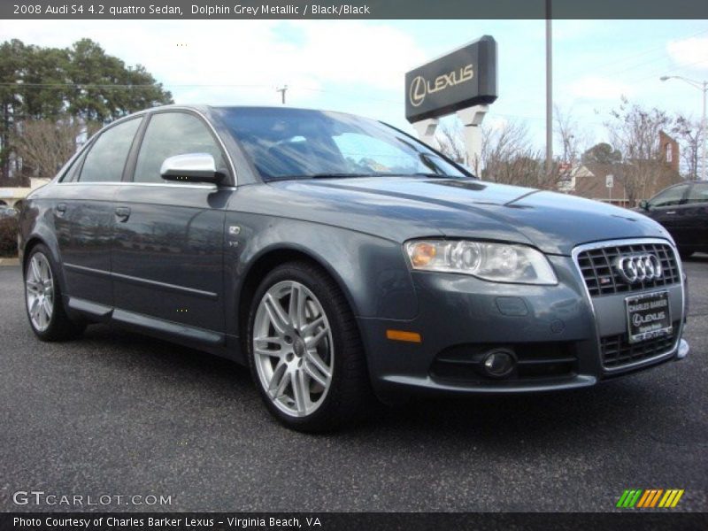 Dolphin Grey Metallic / Black/Black 2008 Audi S4 4.2 quattro Sedan