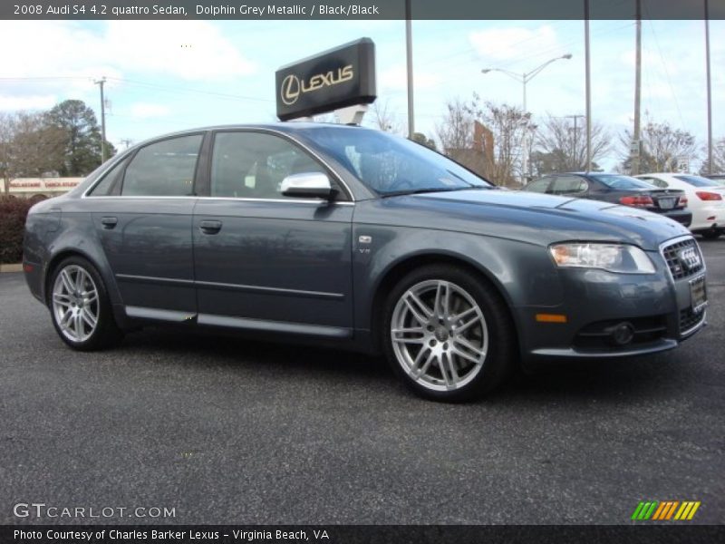Dolphin Grey Metallic / Black/Black 2008 Audi S4 4.2 quattro Sedan