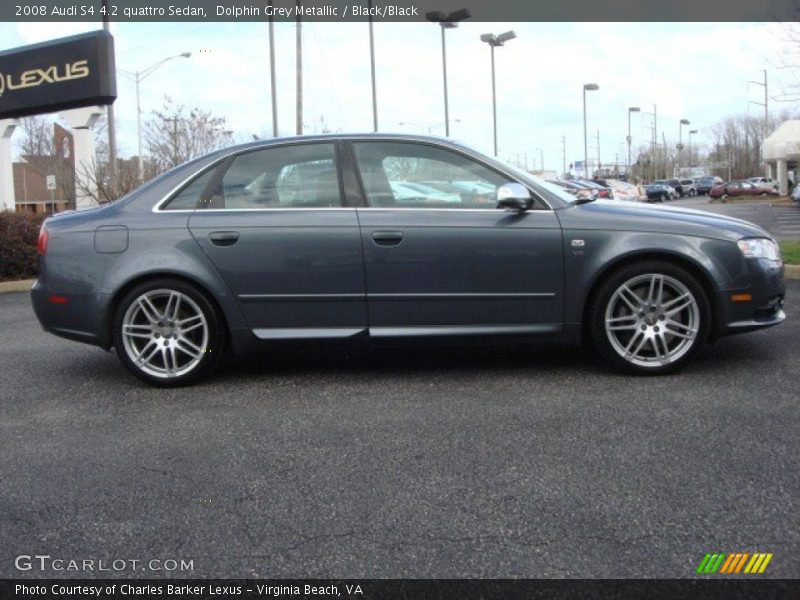 Dolphin Grey Metallic / Black/Black 2008 Audi S4 4.2 quattro Sedan