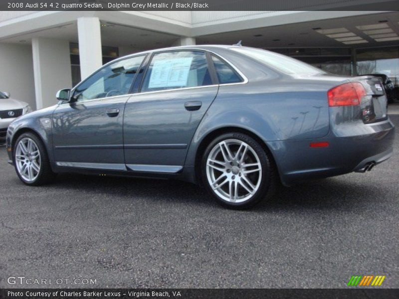 Dolphin Grey Metallic / Black/Black 2008 Audi S4 4.2 quattro Sedan
