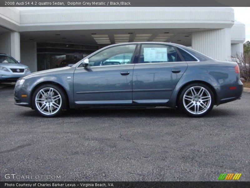 Dolphin Grey Metallic / Black/Black 2008 Audi S4 4.2 quattro Sedan