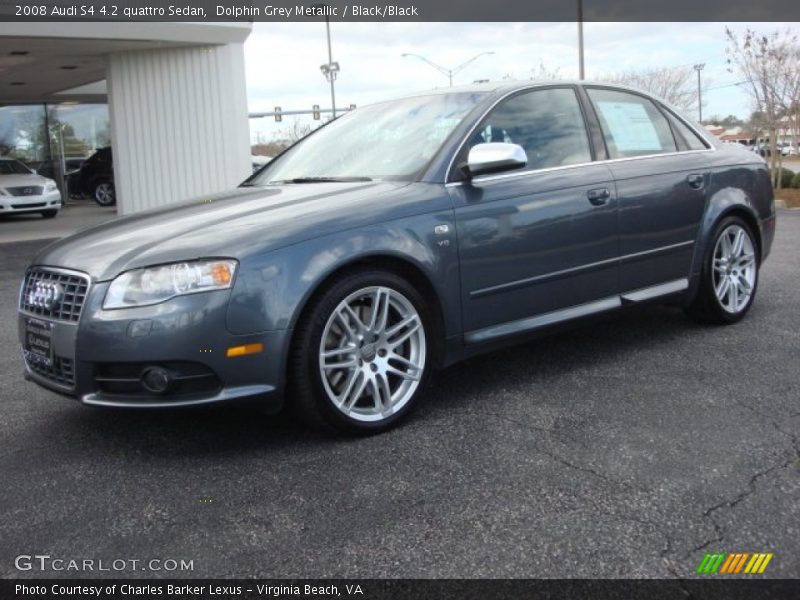 Dolphin Grey Metallic / Black/Black 2008 Audi S4 4.2 quattro Sedan