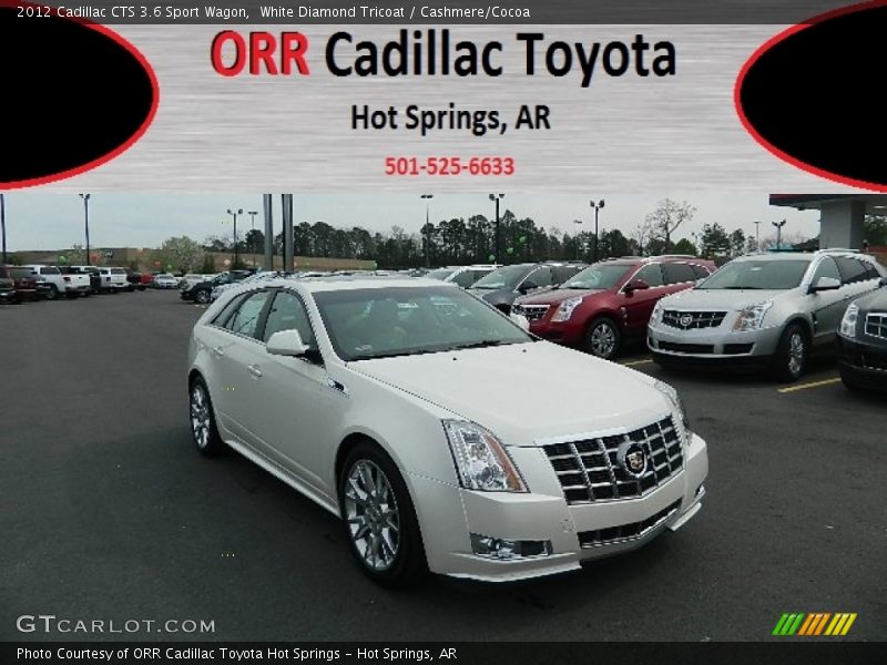 White Diamond Tricoat / Cashmere/Cocoa 2012 Cadillac CTS 3.6 Sport Wagon