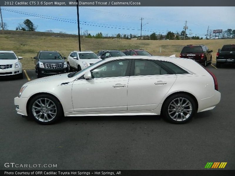 White Diamond Tricoat / Cashmere/Cocoa 2012 Cadillac CTS 3.6 Sport Wagon