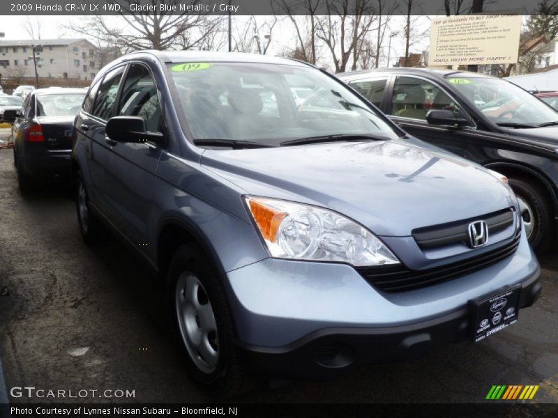 Glacier Blue Metallic / Gray 2009 Honda CR-V LX 4WD