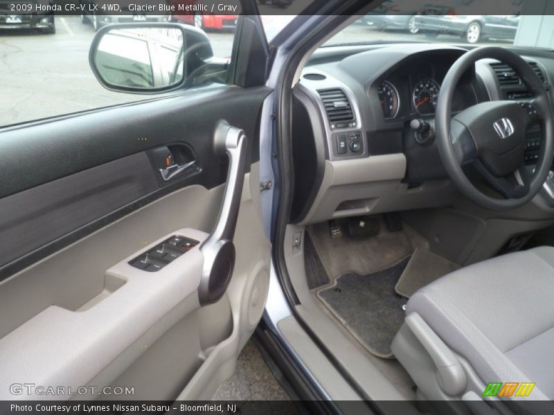 Glacier Blue Metallic / Gray 2009 Honda CR-V LX 4WD