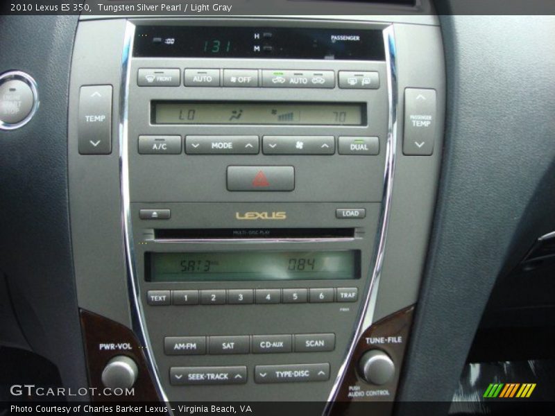 Tungsten Silver Pearl / Light Gray 2010 Lexus ES 350