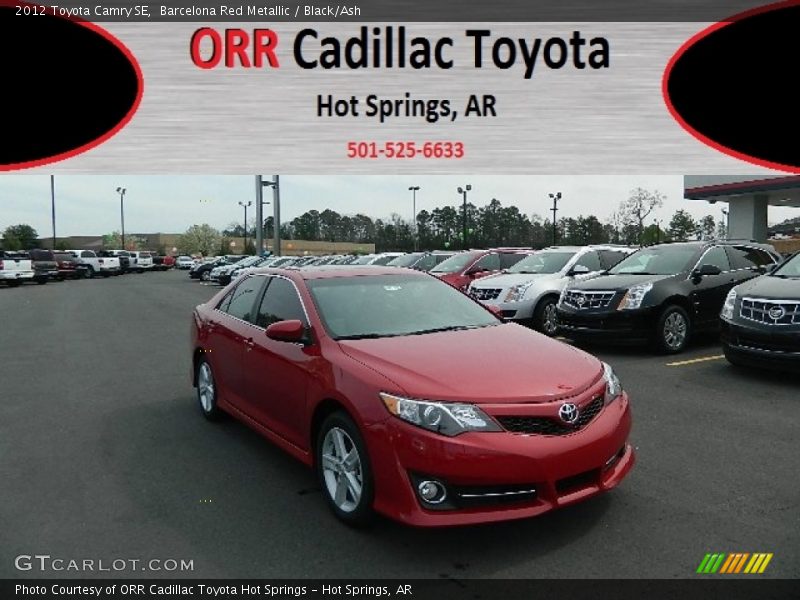 Barcelona Red Metallic / Black/Ash 2012 Toyota Camry SE