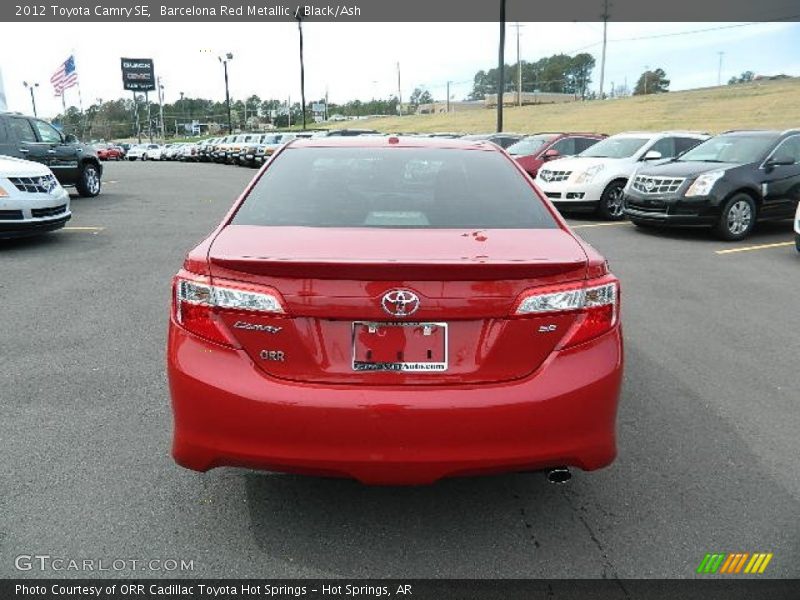 Barcelona Red Metallic / Black/Ash 2012 Toyota Camry SE