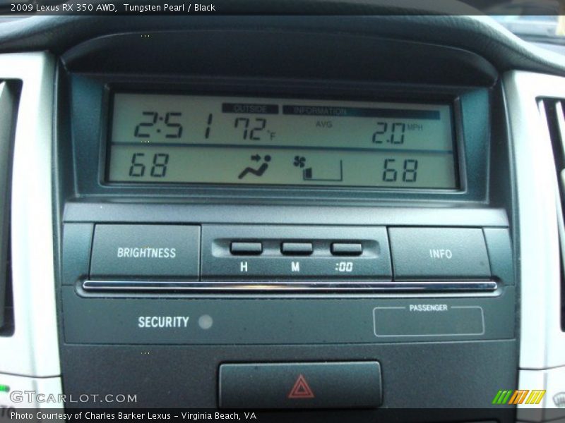Tungsten Pearl / Black 2009 Lexus RX 350 AWD