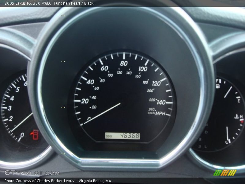 Tungsten Pearl / Black 2009 Lexus RX 350 AWD