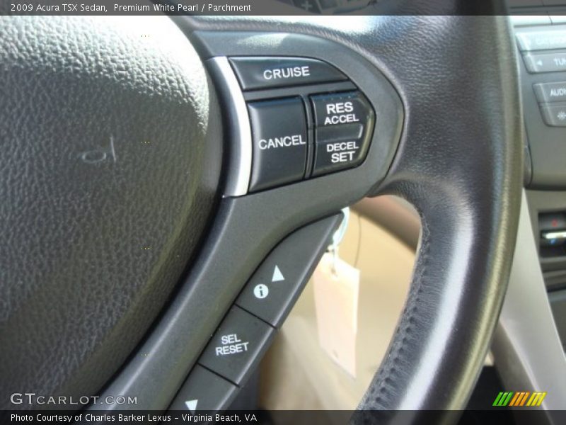Premium White Pearl / Parchment 2009 Acura TSX Sedan