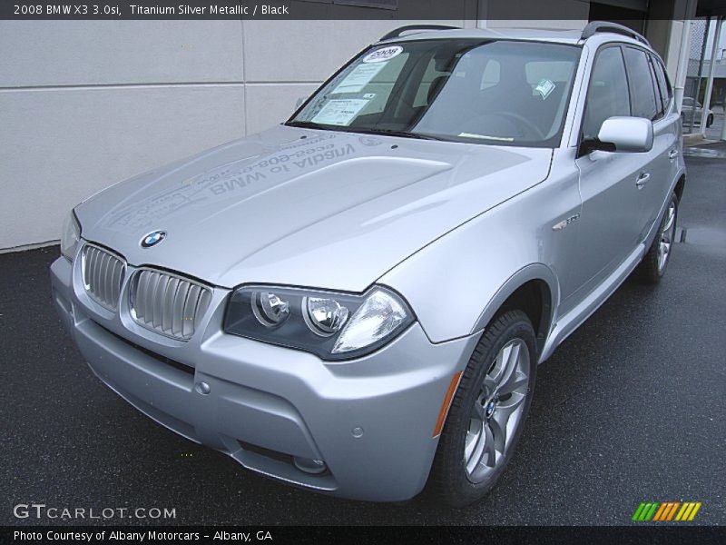 Titanium Silver Metallic / Black 2008 BMW X3 3.0si