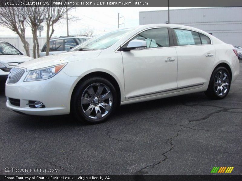 White Diamond Tricoat / Dark Titanium/Light Titanium 2011 Buick LaCrosse CXS