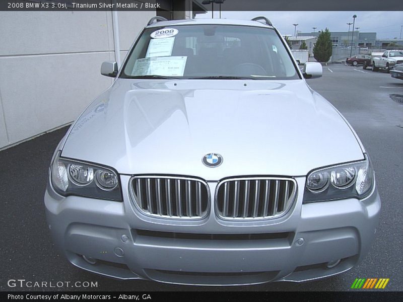 Titanium Silver Metallic / Black 2008 BMW X3 3.0si
