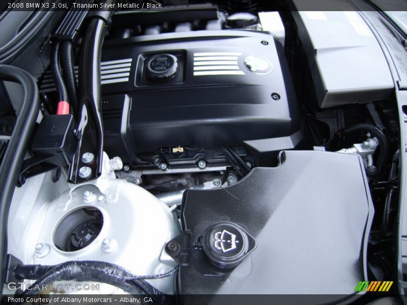 Titanium Silver Metallic / Black 2008 BMW X3 3.0si
