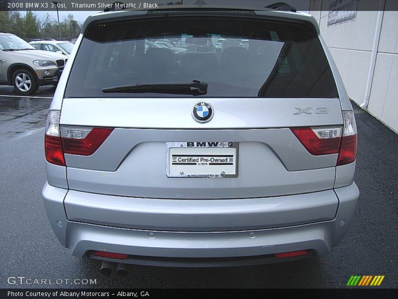 Titanium Silver Metallic / Black 2008 BMW X3 3.0si