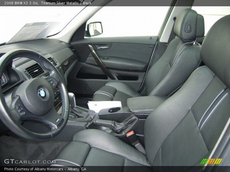 Titanium Silver Metallic / Black 2008 BMW X3 3.0si