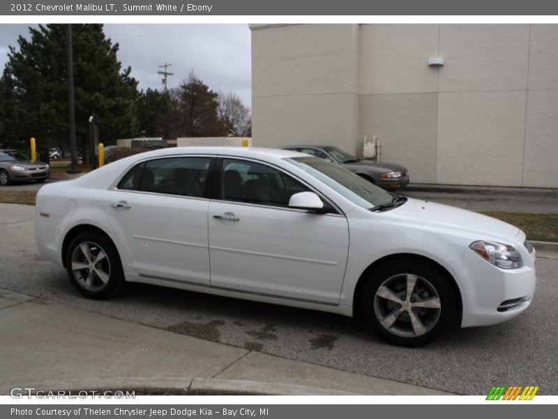 Summit White / Ebony 2012 Chevrolet Malibu LT