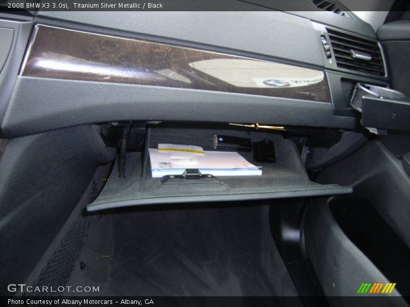 Titanium Silver Metallic / Black 2008 BMW X3 3.0si