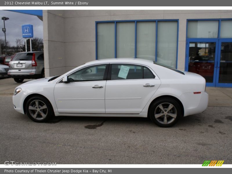 Summit White / Ebony 2012 Chevrolet Malibu LT