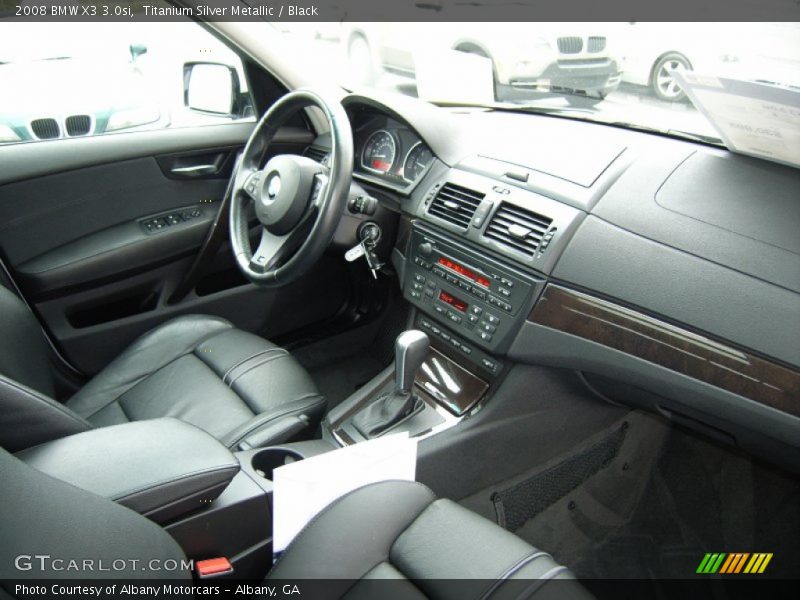 Titanium Silver Metallic / Black 2008 BMW X3 3.0si