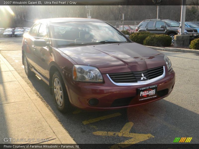 Ultra Red Pearl / Gray 2007 Mitsubishi Galant ES