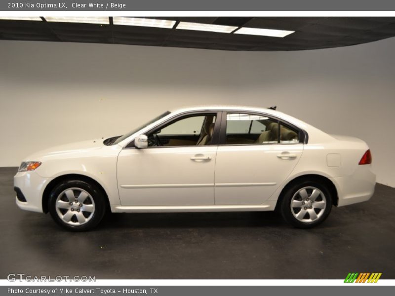 Clear White / Beige 2010 Kia Optima LX