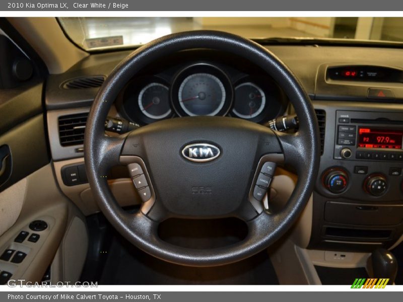 Clear White / Beige 2010 Kia Optima LX