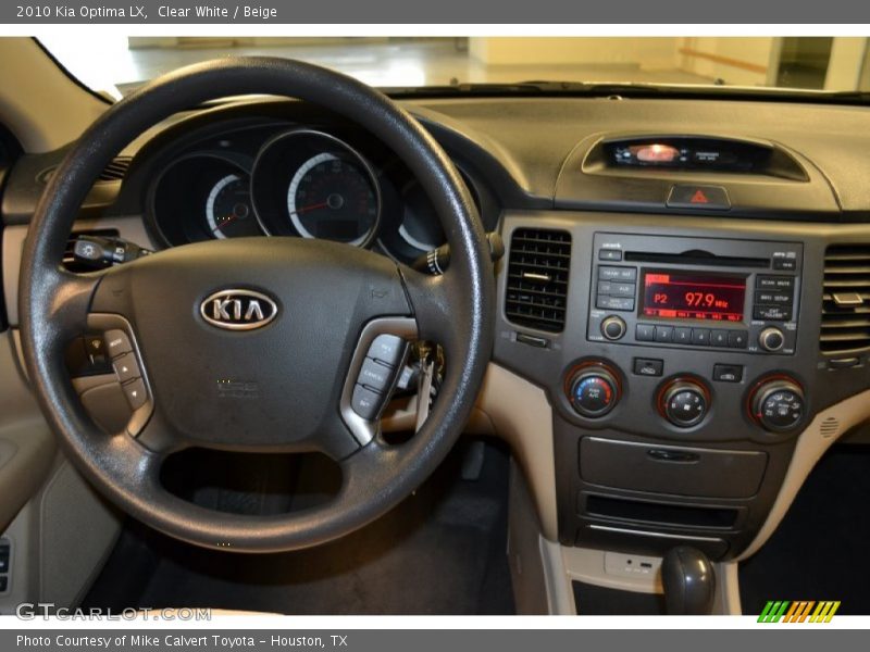 Clear White / Beige 2010 Kia Optima LX