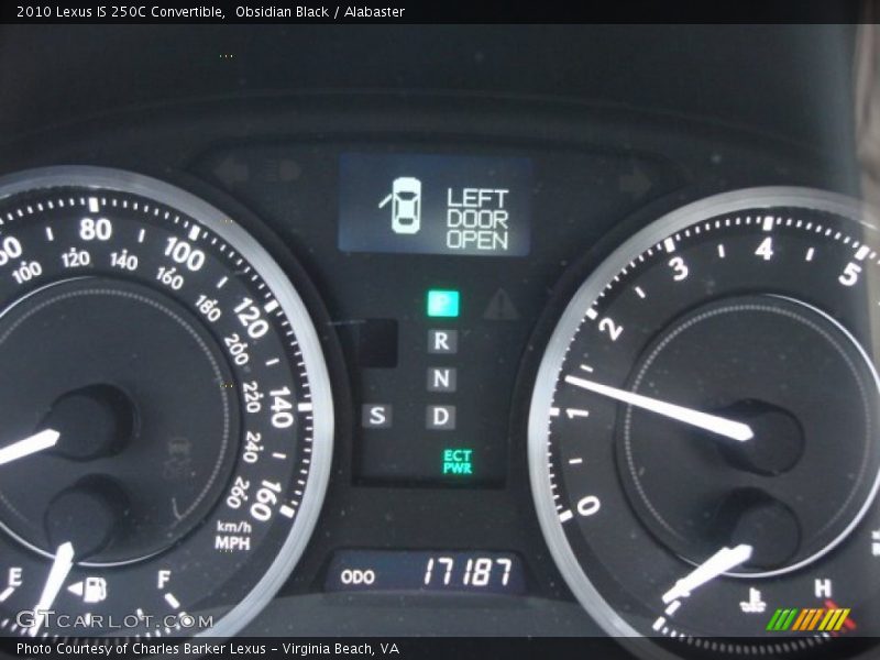 Obsidian Black / Alabaster 2010 Lexus IS 250C Convertible