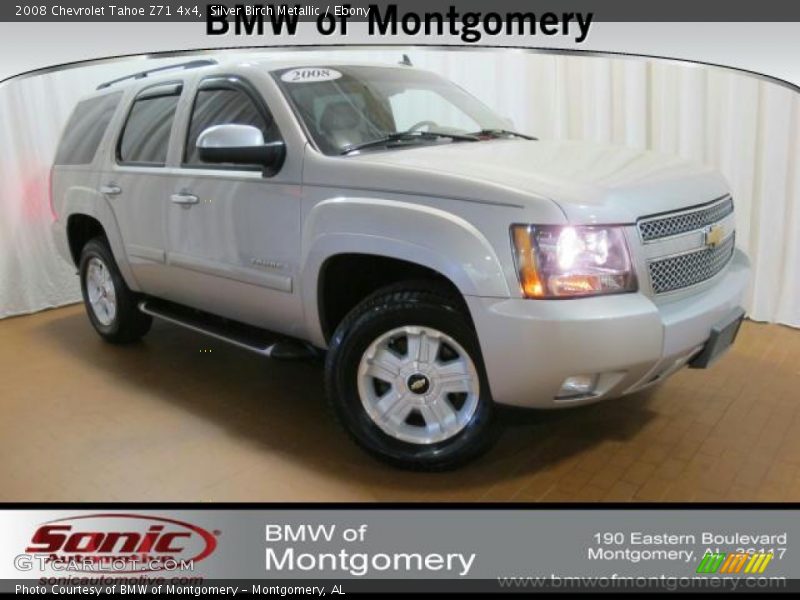Silver Birch Metallic / Ebony 2008 Chevrolet Tahoe Z71 4x4
